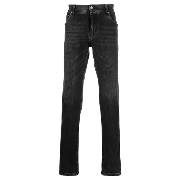 Quần Jeans Nam Dolce & Gabbana D&G Logo-print Slim GY07CD G8GV8 Màu Đen Size 48