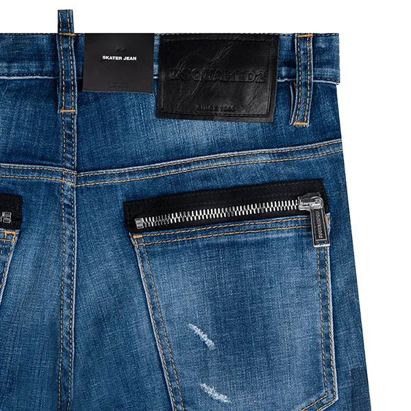 Quần Jeans Dsquared2 D2 Skater S74LB1169 S30342 470 Màu Xanh Size 44