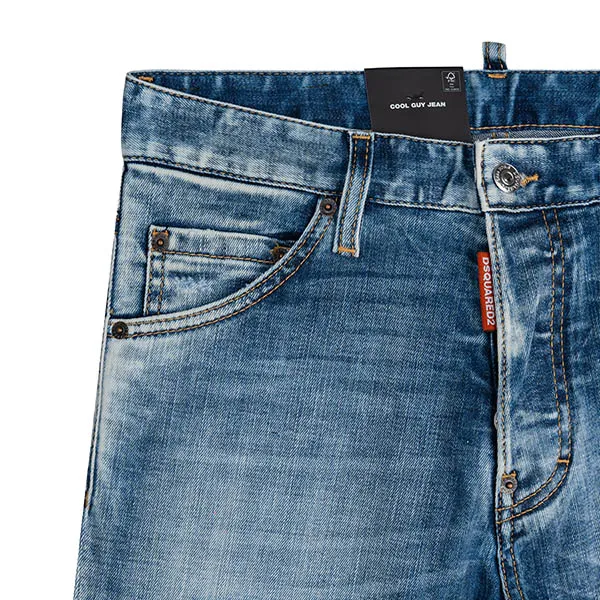 Quần Jeans Dsquared2 Logo ICON Cool Guy S79LA0049 S30342 470 Màu Xanh Size 46