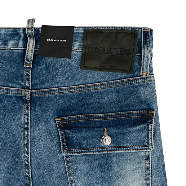 Quần Jeans Dsquared2 Logo ICON Cool Guy S79LA0049 S30342 470 Màu Xanh Size 46