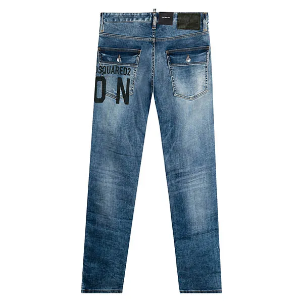 Quần Jeans Dsquared2 Logo ICON Cool Guy S79LA0049 S30342 470 Màu Xanh Size 46