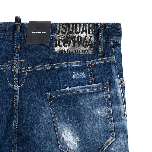Quần Jeans Dsquared2 Tag 1964 Tidy Biker S74LB0960 S30342 Màu Xanh Size 50