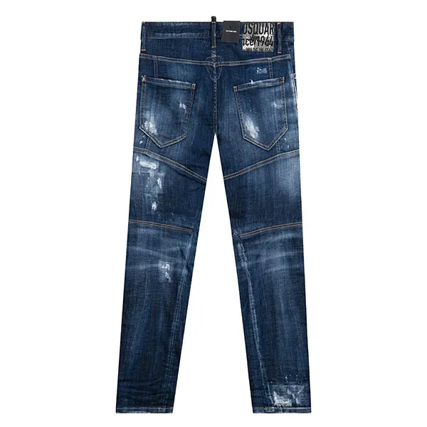 Quần Jeans Dsquared2 Tag 1964 Tidy Biker S74LB0960 S30342 Màu Xanh Size 50