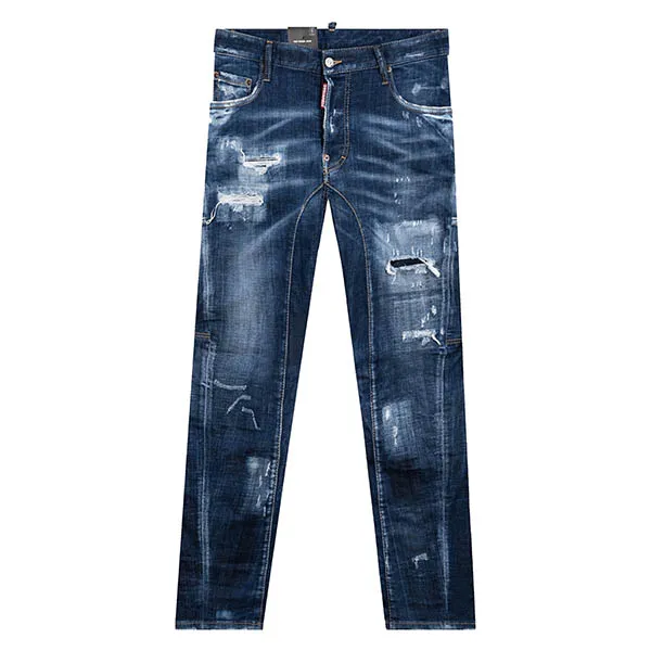 Quần Jeans Dsquared2 Tag 1964 Tidy Biker S74LB0960 S30342 Màu Xanh Size 50