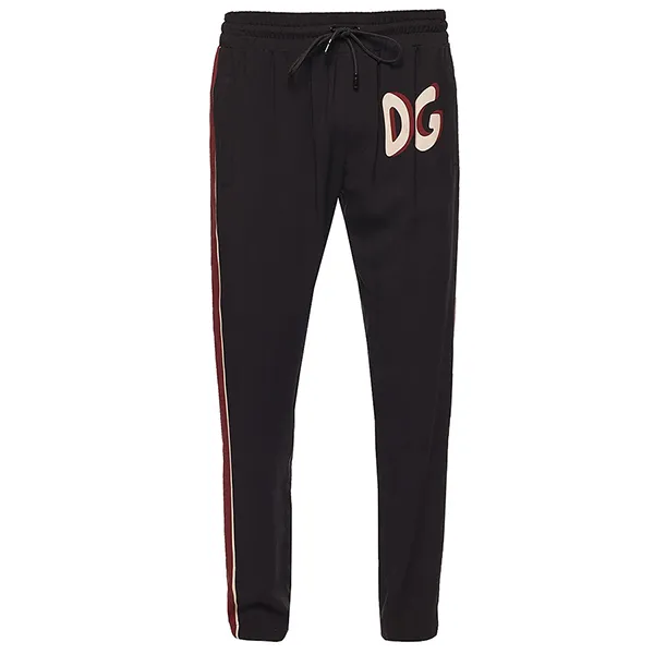 Quần Nỉ Nam Dolce & Gabbana D&G Choose Me Logo Printed GW9OAT FP8FC HN1LN Màu Đen Size 48