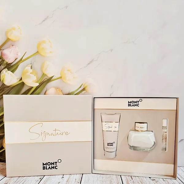 Set Nước Hoa + Dưỡng Thể Montblanc Signature Gift Set 3 Món - Nước hoa - Vua Hàng Hiệu