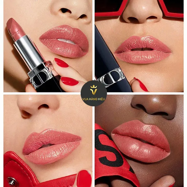 Son Dior Metallic 525 Chérie Màu Hồng Đào