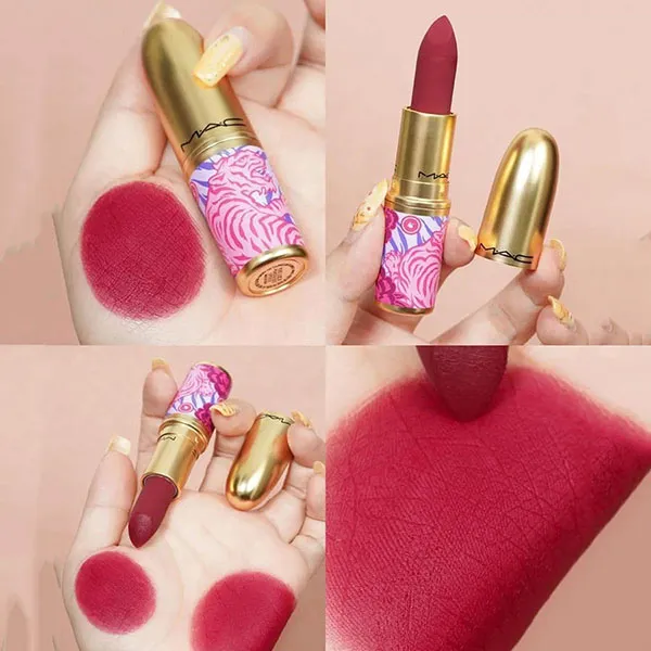 Son MAC Lunar Luck Powder Kiss Pure Luck Màu Đỏ Mận