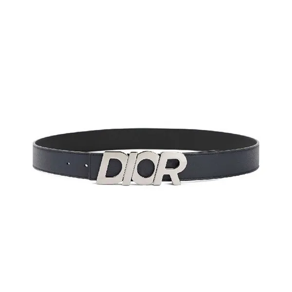 Thắt Lưng Dior Silver Logo 4335RUTAM H16Q Màu Xanh Đen Size 105