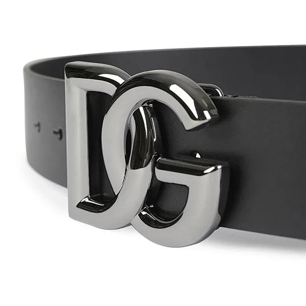 Thắt Lưng Nam Dolce & Gabbana D&G Logo Buckle Black BC4646 AX622 80999 Màu Đen Size 90