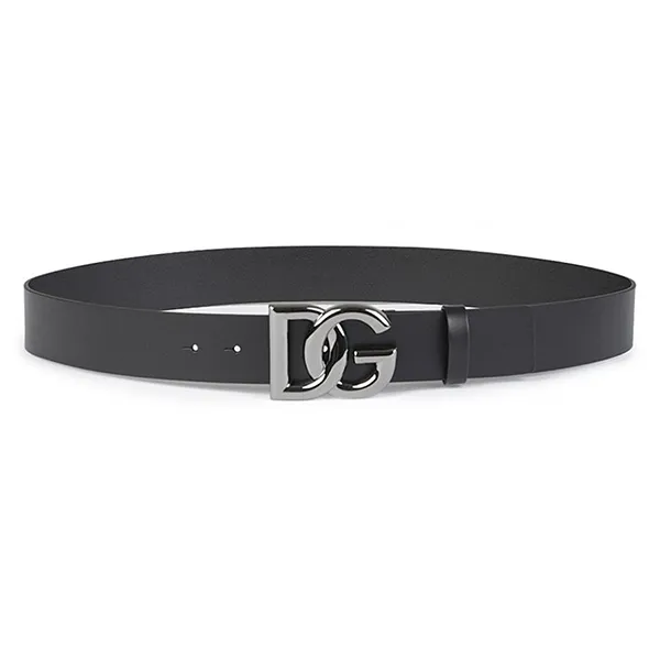 Thắt Lưng Nam Dolce & Gabbana D&G Logo Buckle Black BC4646 AX622 80999 Màu Đen Size 90