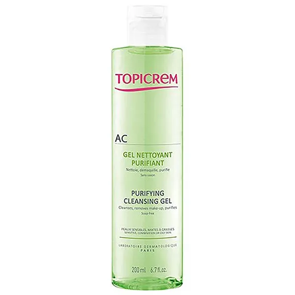 Gel Rửa Mặt Cho Da Nhờn Mụn Topicrem AC Purifying Cleansing Gel 200ml - Sữa Rửa Mặt - Vua Hàng Hiệu