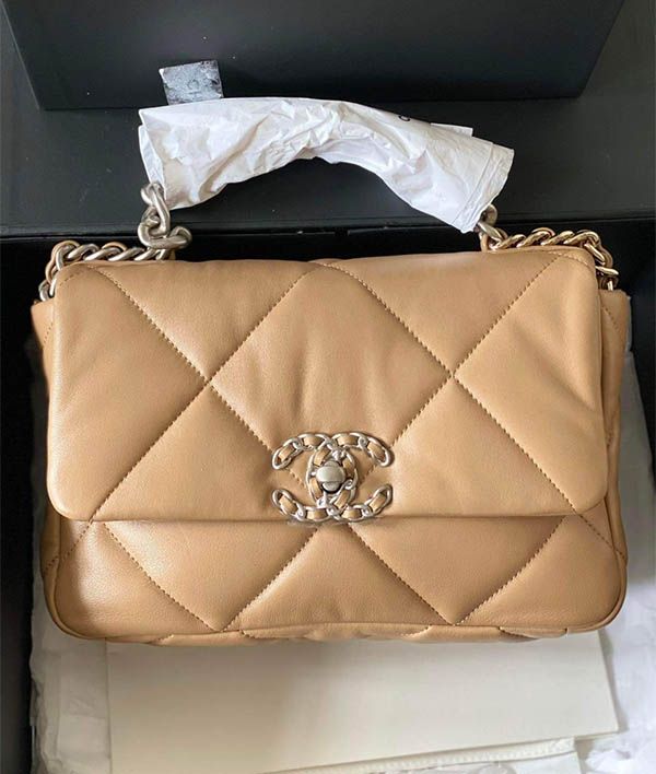 Mua Túi Đeo Chéo Chanel C19 Small Flap Bag In Dark Beige Màu Be - Chanel -  Mua Tại Vua Hàng Hiệu H062683
