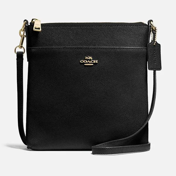 Túi Đeo Chéo Nữ Coach Kitt Crossgrain Crossbody Bag Màu Đen