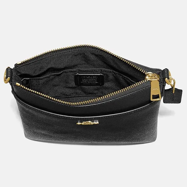 Túi Đeo Chéo Nữ Coach Kitt Crossgrain Crossbody Bag Màu Đen
