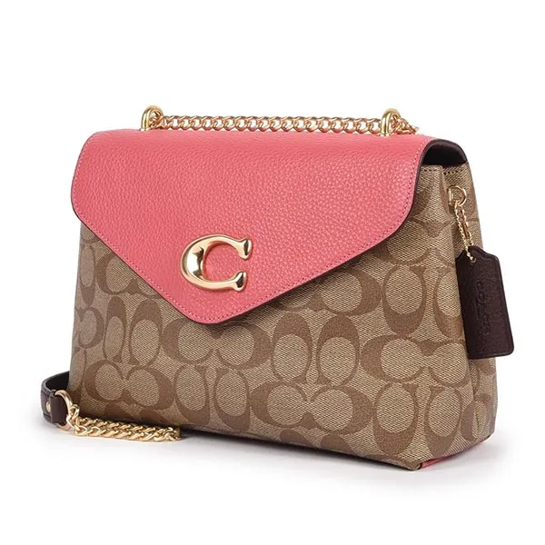 Túi Đeo Chéo Nữ Coach Tammie Classic Full C Pattern Bag Màu Nâu Hồng - Túi xách - Vua Hàng Hiệu