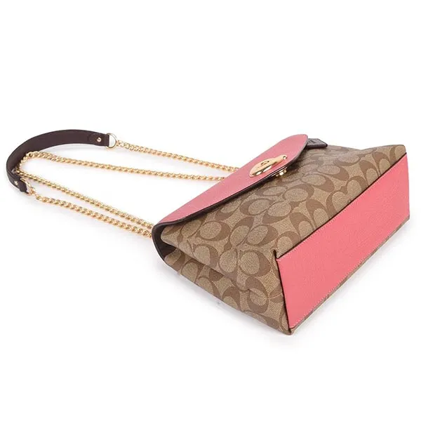 Túi Đeo Chéo Nữ Coach Tammie Classic Full C Pattern Bag Màu Nâu Hồng - Túi xách - Vua Hàng Hiệu