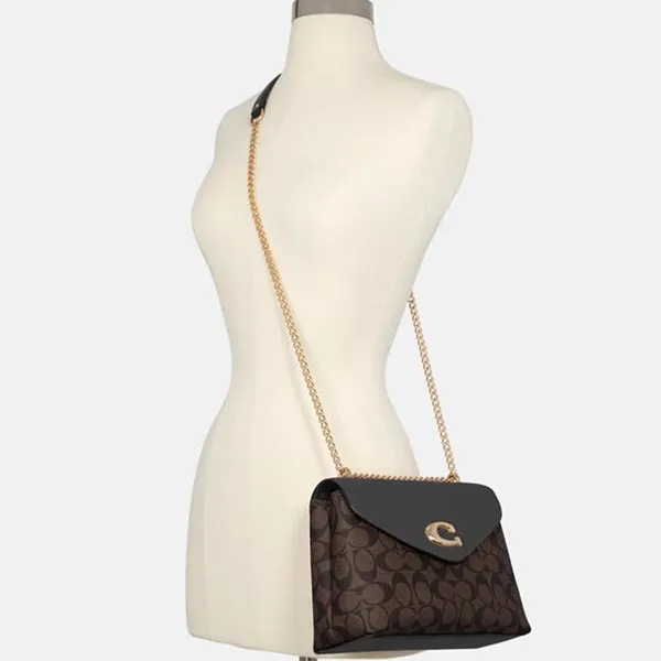 Túi Đeo Chéo Nữ Coach Tammie Shoulder Bag Màu Nâu Đen