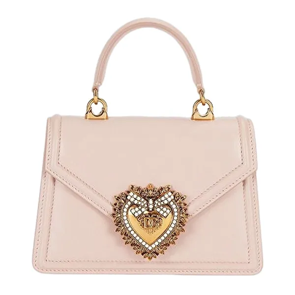 Túi Đeo Chéo Nữ Dolce & Gabbana D&G Small Devotion Tote Bag Màu Hồng - Túi xách - Vua Hàng Hiệu
