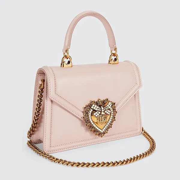 Túi Đeo Chéo Nữ Dolce & Gabbana D&G Small Devotion Tote Bag Màu Hồng - Túi xách - Vua Hàng Hiệu