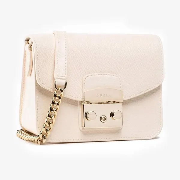 Túi Đeo Chéo Furla Metropolis Mini Crossbody Ares Pergamena Màu Trắng Ngà