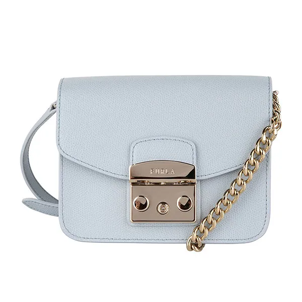 Túi Đeo Chéo Furla Metropolis Mini Crossbody Ares Màu Xanh Nhạt