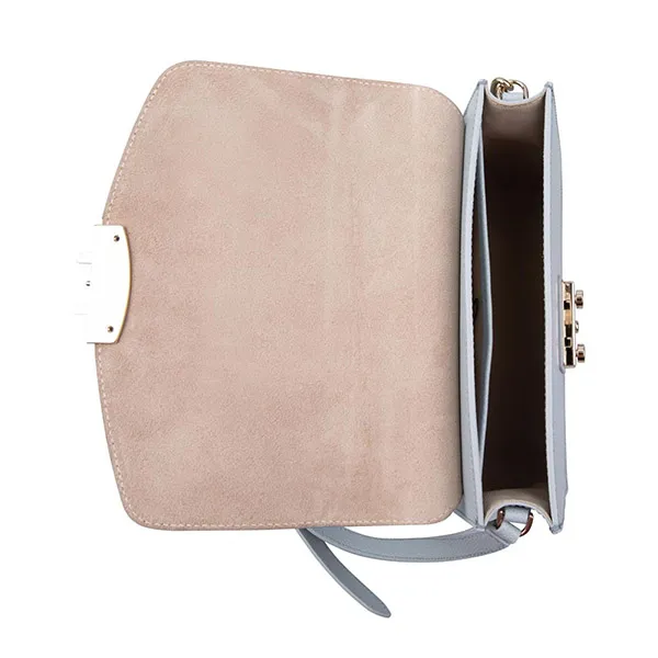 Túi Đeo Chéo Furla Metropolis Mini Crossbody Ares Màu Xanh Nhạt