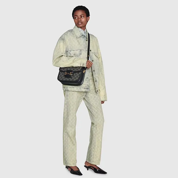 Túi Đeo Chéo Gucci Horsebit 1955 Shoulder Bag Màu Đen