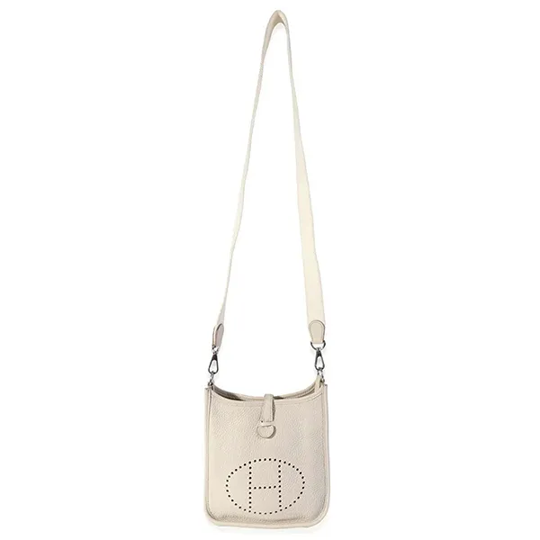 Túi Đeo Chéo Hermès Mini Evelyne Beton Clemence Phw Màu Trắng N-QL