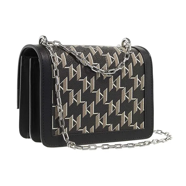 Túi Đeo Chéo Karl Lagerfeld Bag Black 221W3013 Màu Đen Họa Tiết Vàng