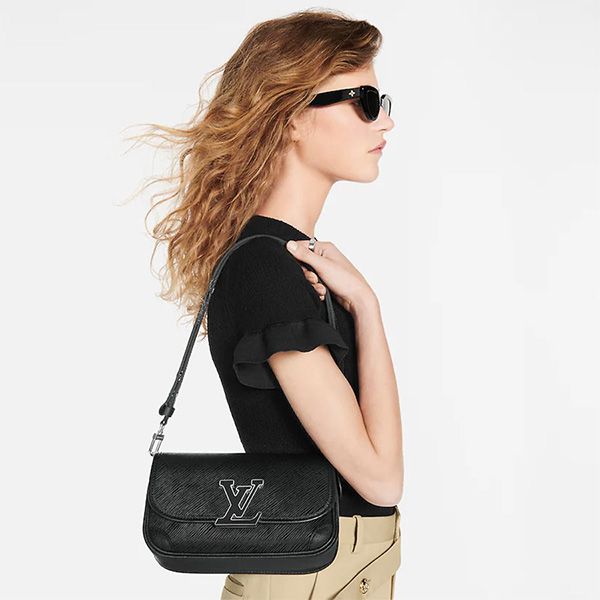 Túi Đeo Chéo Nữ Louis Vuitton LV Buci Bag Noir M59386 Màu Đen - 4