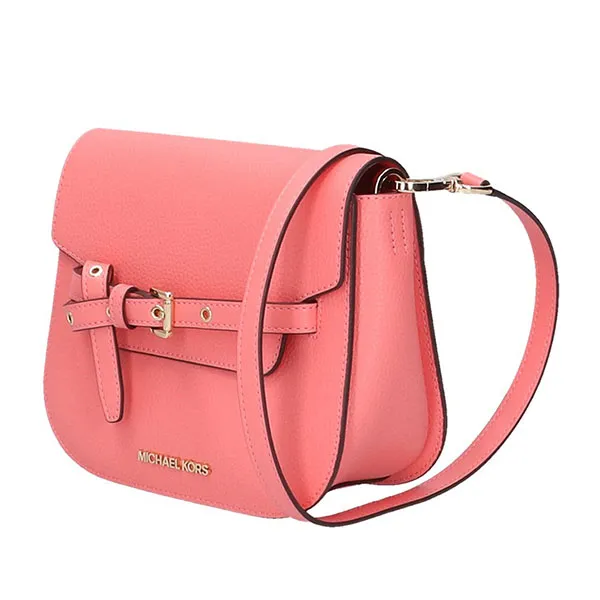 Michael Kors Pink Leather Bedford Flap Crossbody Bag