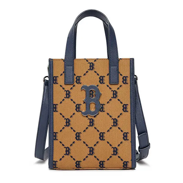 Túi Đeo Chéo MLB Monogram Jacquard Boston Red Sox 3ACRH102N-43BGD Màu Nâu
