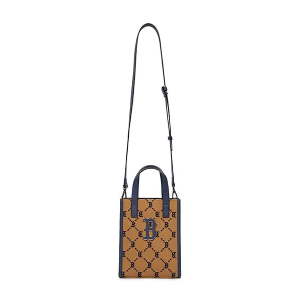 Túi Đeo Chéo MLB Monogram Jacquard Boston Red Sox 3ACRH102N-43BGD Màu Nâu