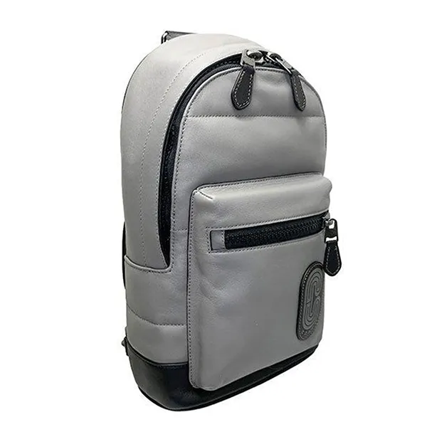 Túi Đeo Chéo Nam Coach West Pack With Quilting Grey/Black C5397 Màu Xám