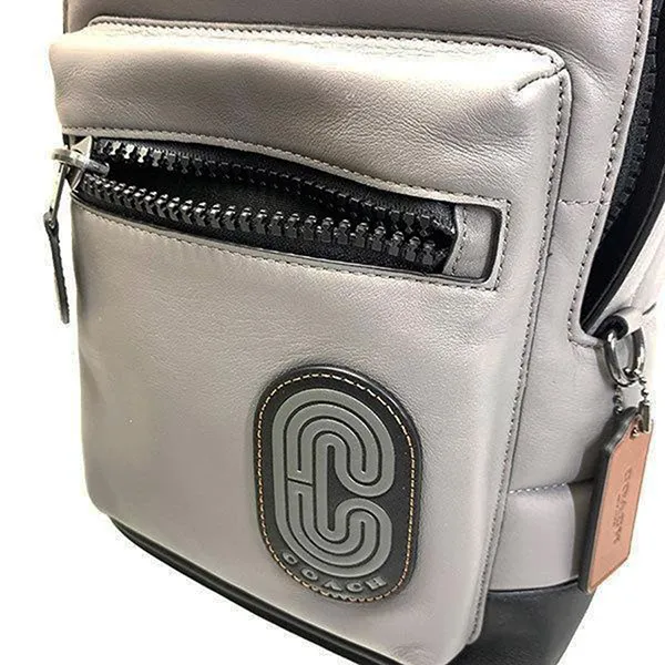 Túi Đeo Chéo Nam Coach West Pack With Quilting Grey/Black C5397 Màu Xám