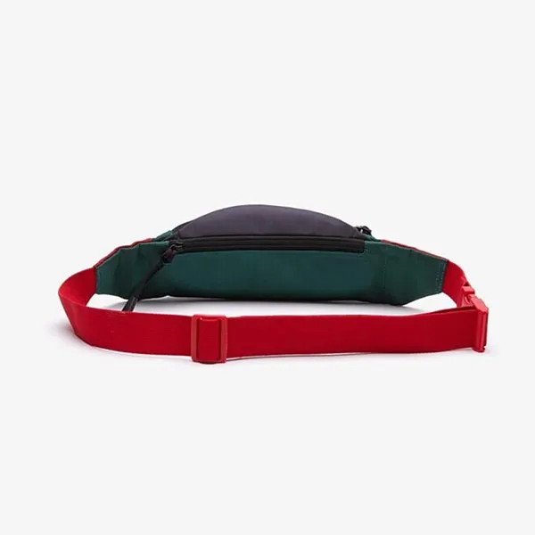 Túi Đeo Hông Lacoste Men’s Colorblock Canvas Zip Fanny Pack NH3691HZ H78 Màu Xanh Đỏ