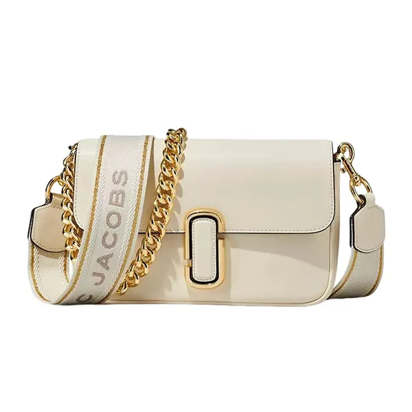 Túi Đeo Vai Marc Jacobs The J Marc Shoulder Bag Màu Trắng Kem Size 24 - Túi xách - Vua Hàng Hiệu