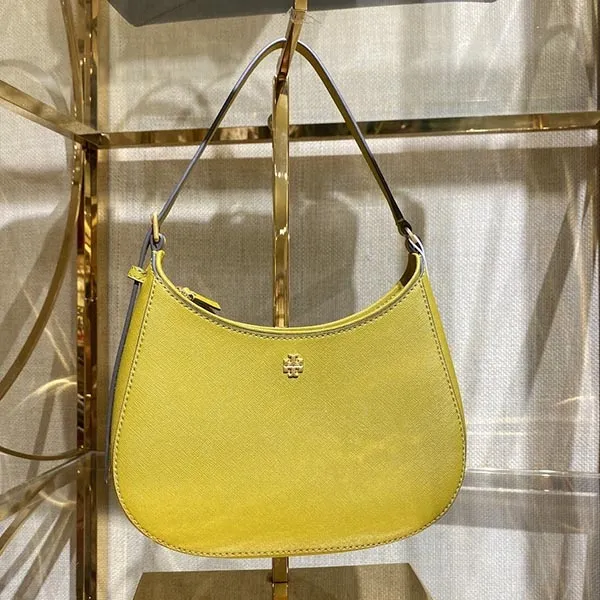 Túi Đeo Vai Tory Burch Emerson Zip Shoulder Island Palm 137416 Màu Vàng Chanh - Túi xách - Vua Hàng Hiệu