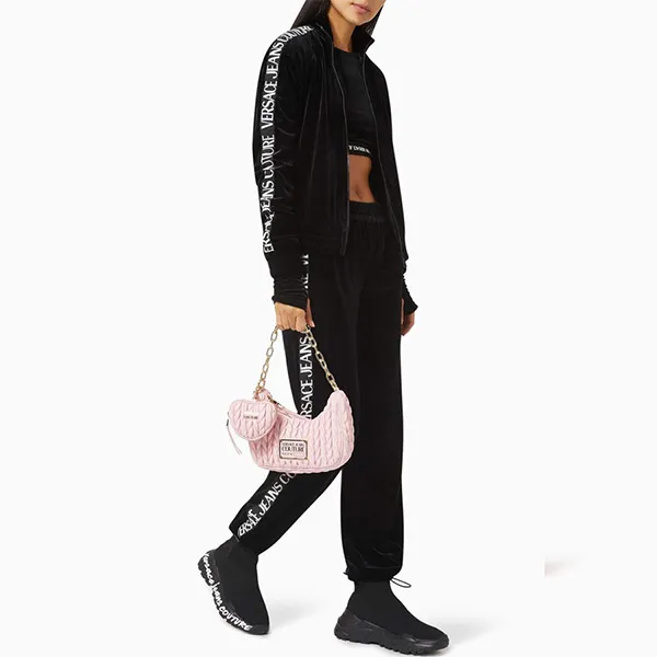 Túi Đeo Vai Versace Jeans Couture Shoulder Bags Women Polyurethane Pink Màu Hồng