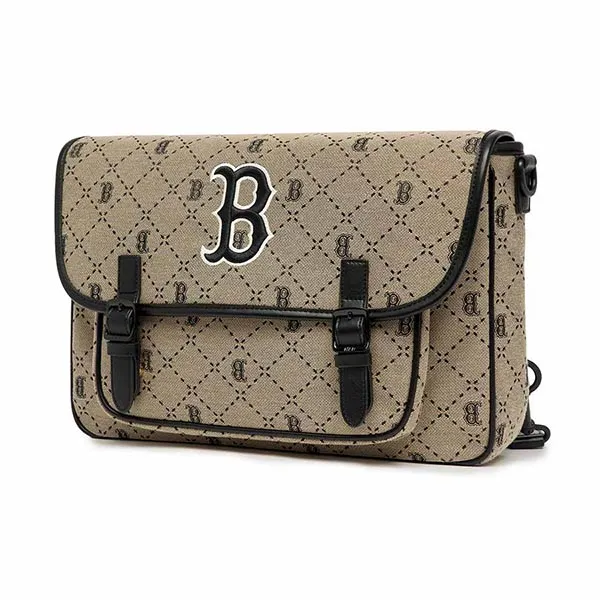 Túi Đi Học Trẻ Em MLB Diamond Monogram Jacquard Boston Red Sox 7ACRMD13N-43BGD Màu Nâu