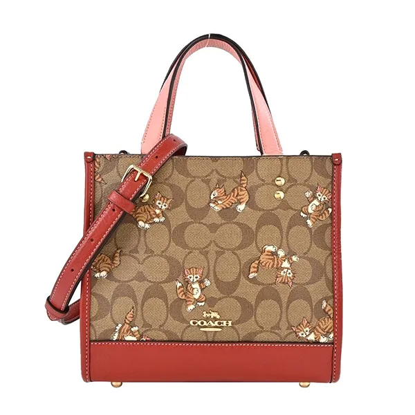 Túi Tote Coach Dempsey Women's Tote Bag Multicolor CC424 Màu Nâu