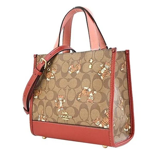 Túi Tote Coach Dempsey Women's Tote Bag Multicolor CC424 Màu Nâu