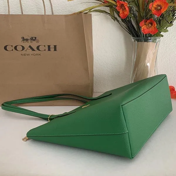 Túi Tote Nữ Coach Zip C4454 Màu Xanh Lá
