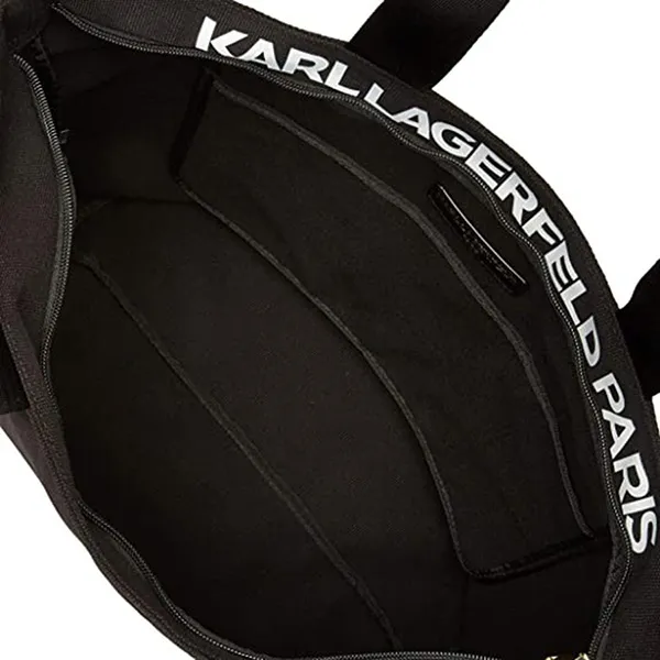 Túi Tote Karl Lagerfeld Paris Kristen Canvas Tote Bag Màu Đen - Túi xách - Vua Hàng Hiệu