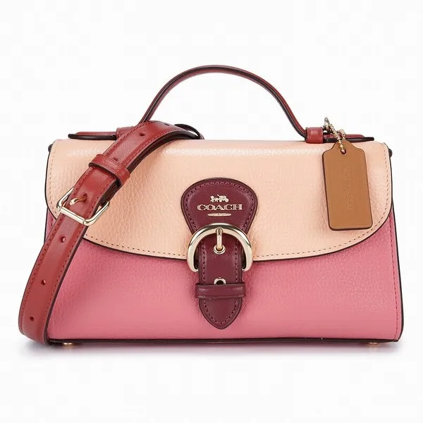 Túi Xách Coach C8161 Kleo Top Handle In Colorblock In Gold/Faded Blush Multi Phối Màu