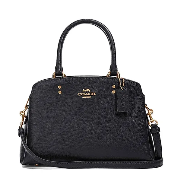 Túi Xách Nữ Coach Crossgrain Leather Lillie Carryall Crossbody Purse 91493 Màu Đen
