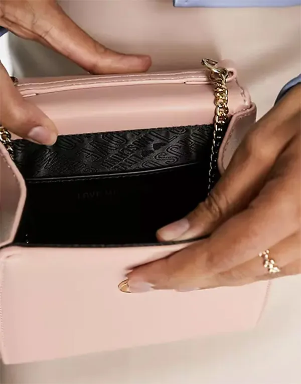 Túi Xách Love Moschino Bag Women Black Màu Be Hồng