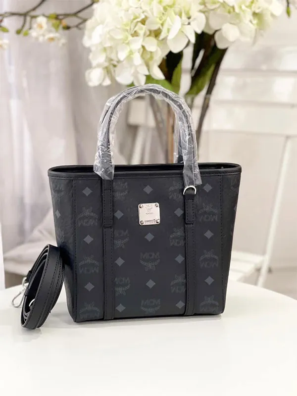 Túi Xách MCM Toni Visetos Shopper Mini Màu Đen - Túi xách - Vua Hàng Hiệu