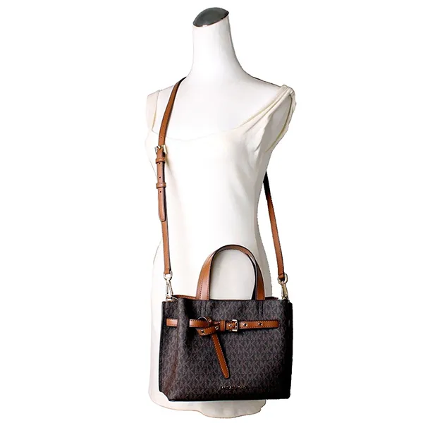 Túi Xách Michael Kors 35H0GU5S1B Emilia Brown Màu Nâu Đen